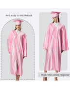 Unisex Shiny Graduation Cap and Gown with Tassel 2026 Year Charm ( Rich Color )