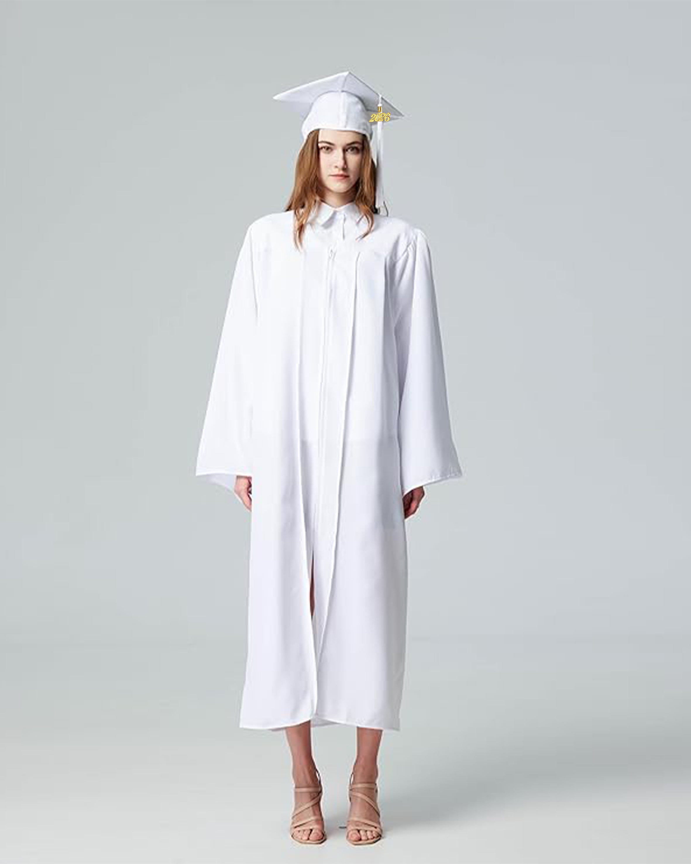 Unisex Matte Graduation Cap & Gown with Tassel 2026 Year Charm ( Rich Color )