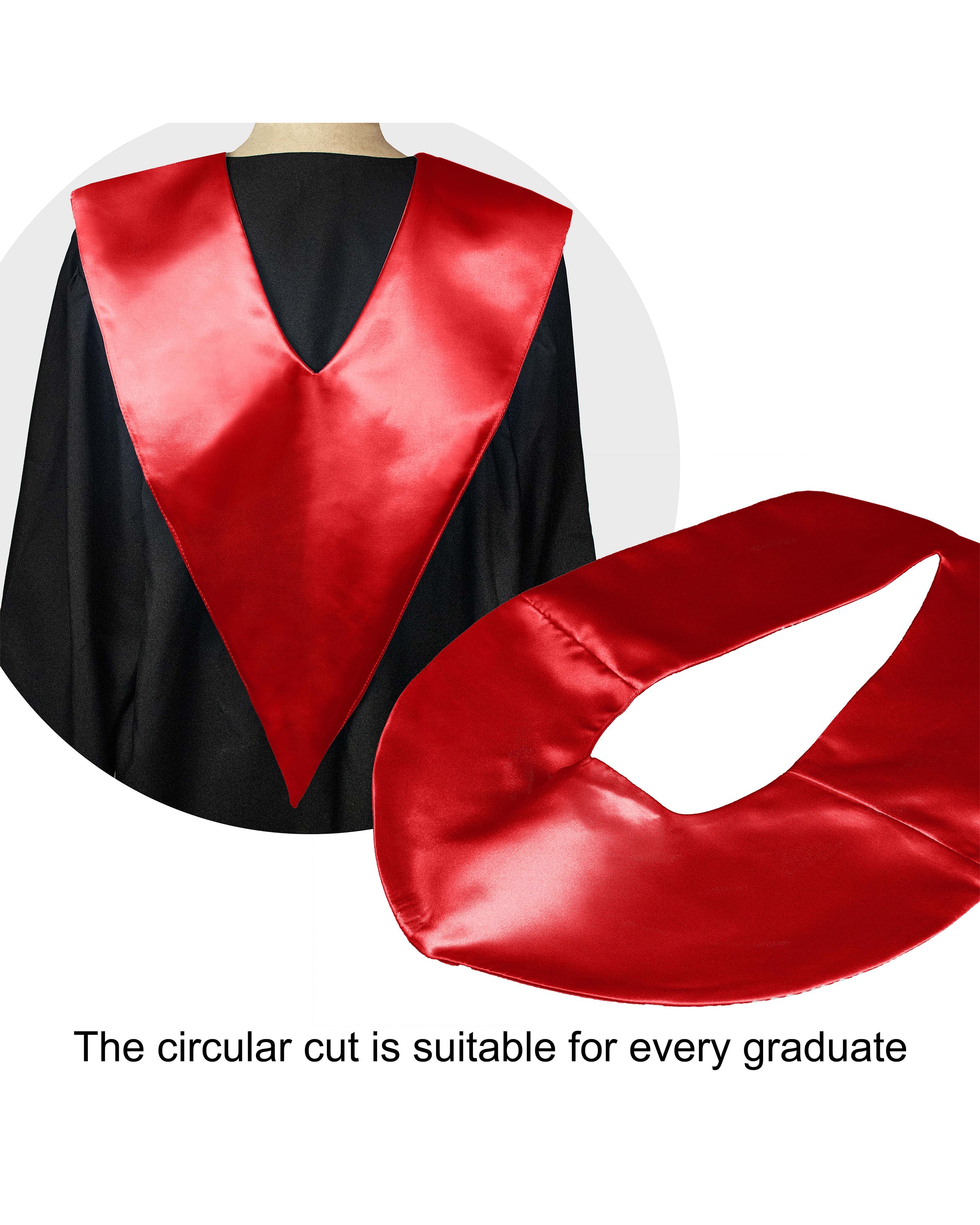 Traditional One Color V Stoles | Graduation Stole | Choir Stole