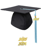 MyGradDay Unisex Adult Matte Graduation Cap with 2024 2025 Tassel Year Charm for High School & Bachelor