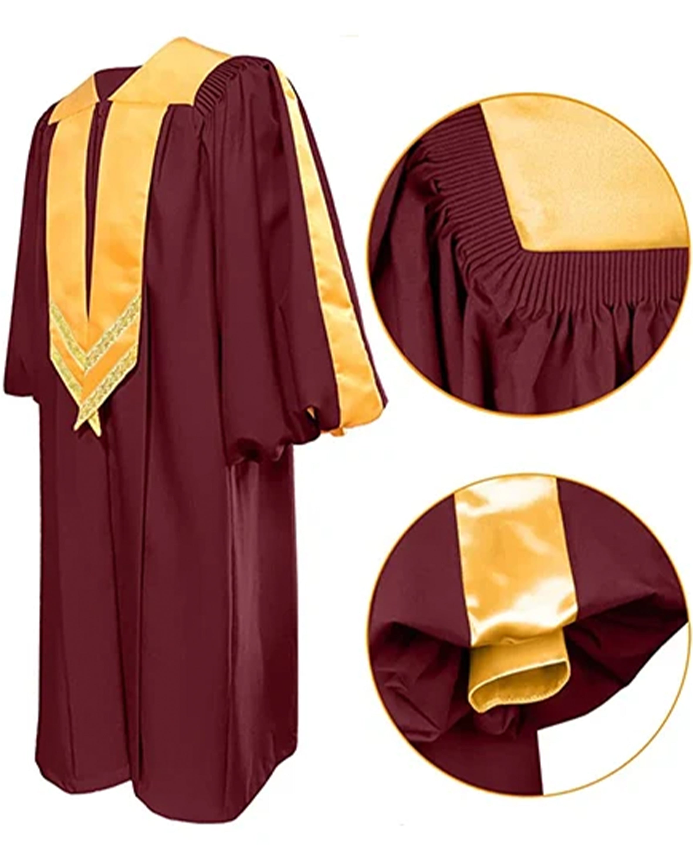 Customized Unisex Deluxe Crescendo Choir Robe with Cuff Sleeves for Adult MyGradDay