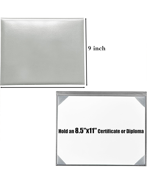 Smooth Leather Graduation Diploma Cover ( Tent Style-No printing ) Certificate Holder 8 1/2"x11"