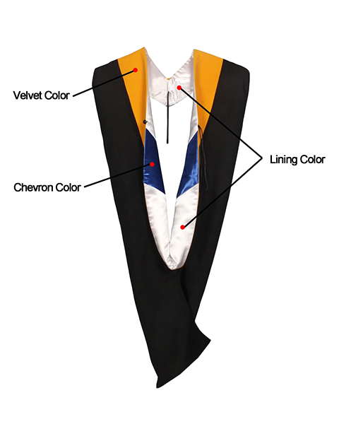 Customized Deluxe Master Graduation Hood MyGradDay