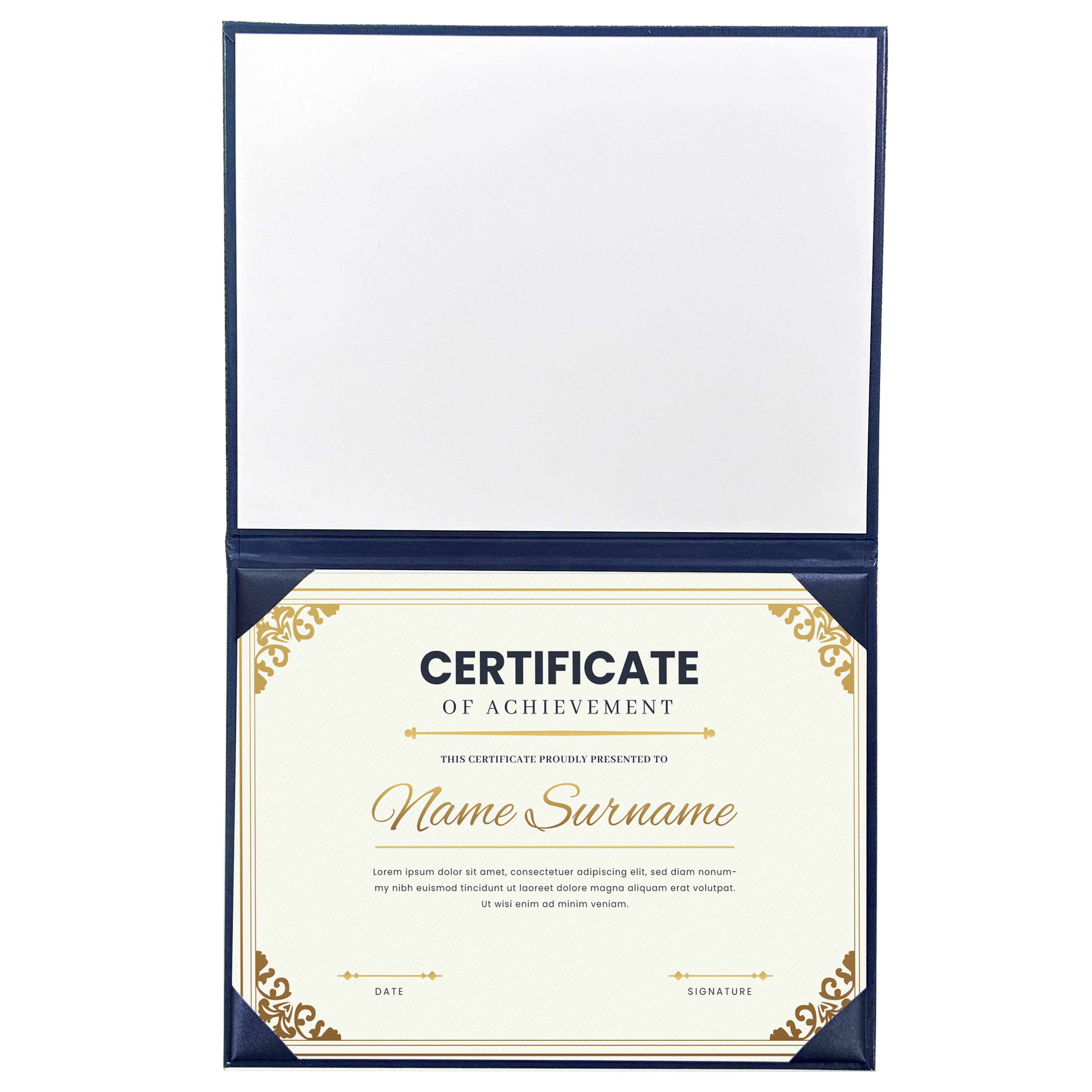 Smooth Graduation Diploma Cover Certificate Holder 8 1/2" x 11" Tent Style
