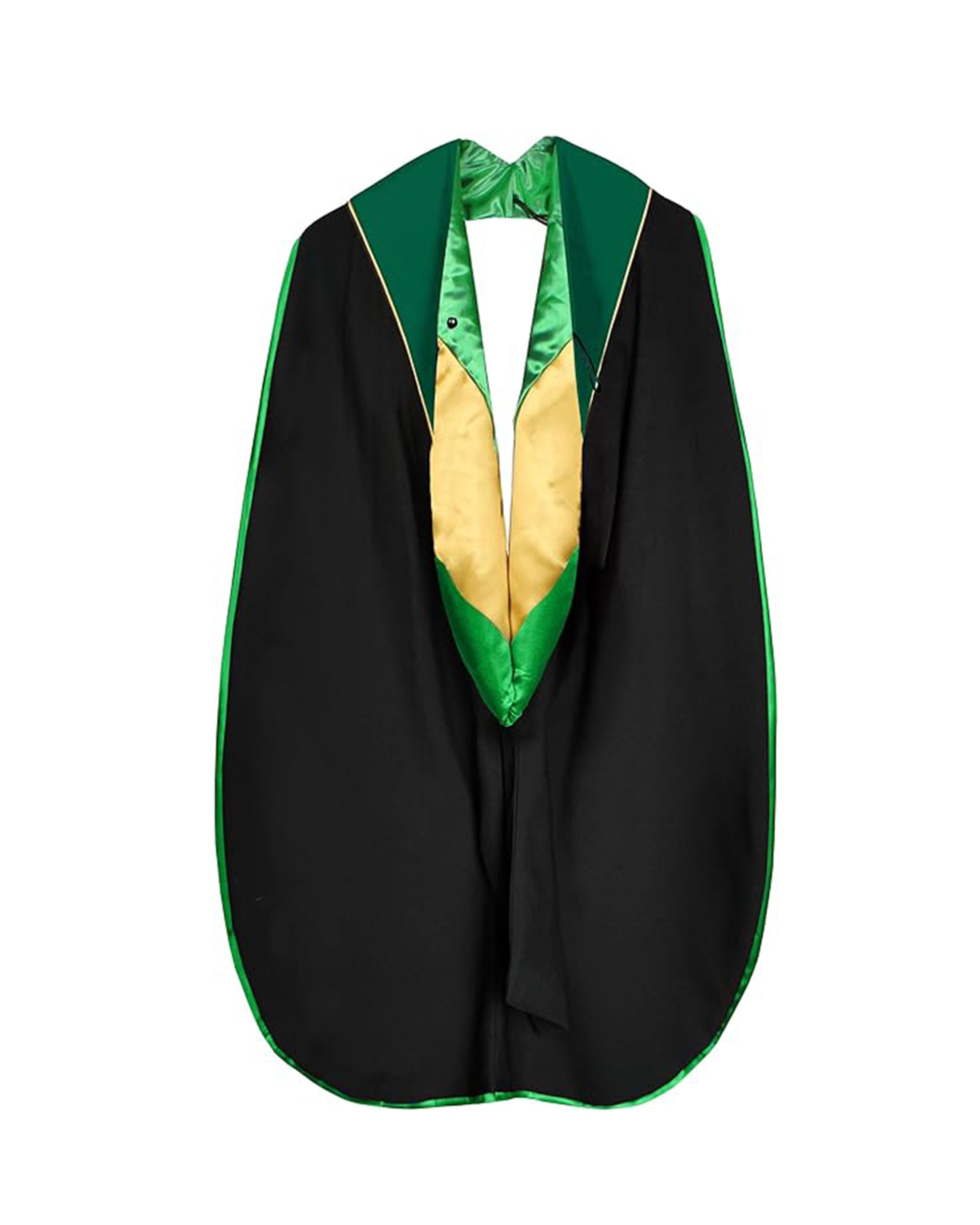Deluxe Doctoral Graduation Hood with Gold Piping