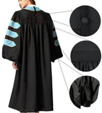 MyGradDay Unisex Deluxe Doctor of Divinity Clergy Robes  Doctorate pulpit robes with Gold Piping Available for Customization