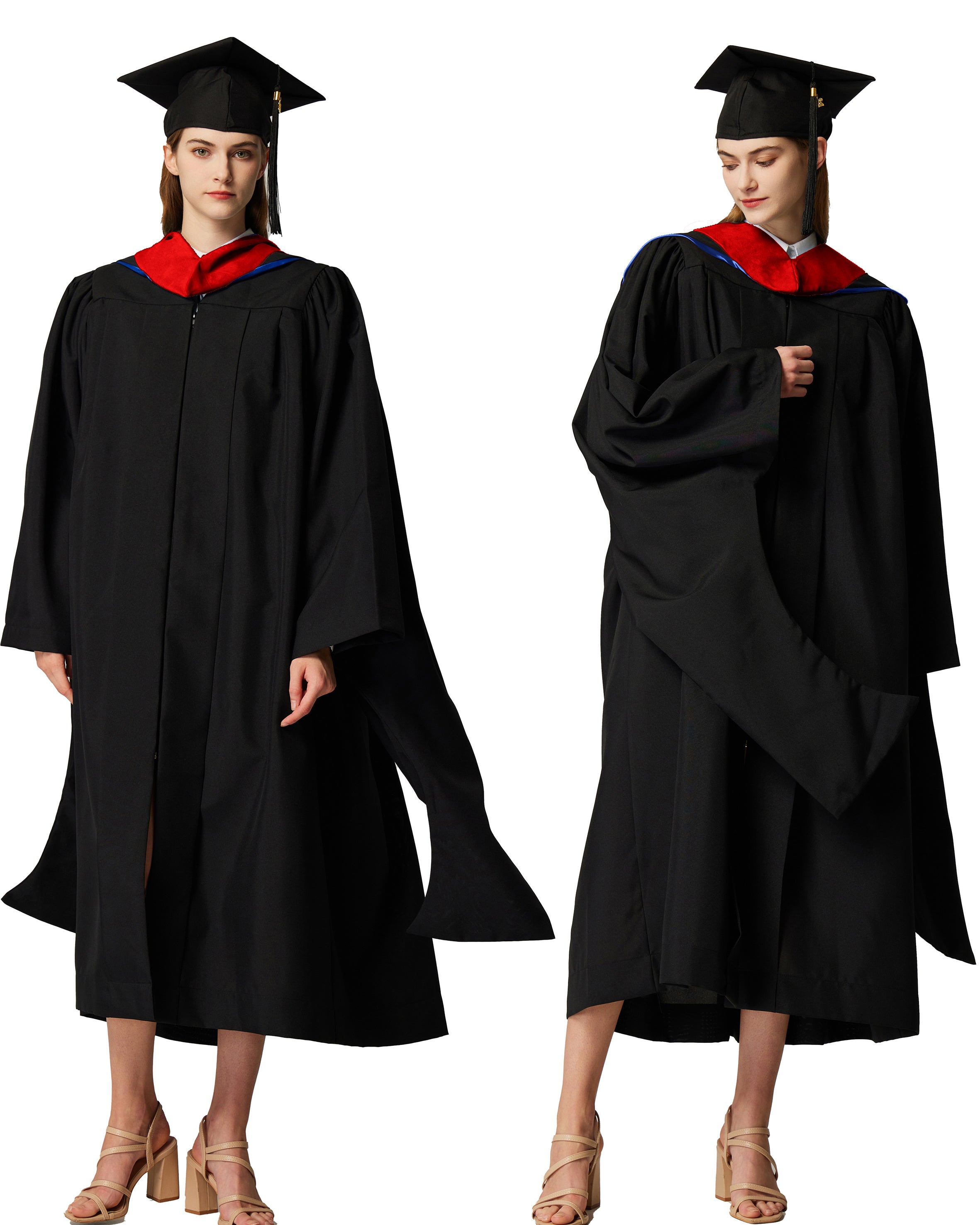 MyGradDay Unisex Master Graduation Gown Cap and Hood Master Regalia with 2026 Tassel