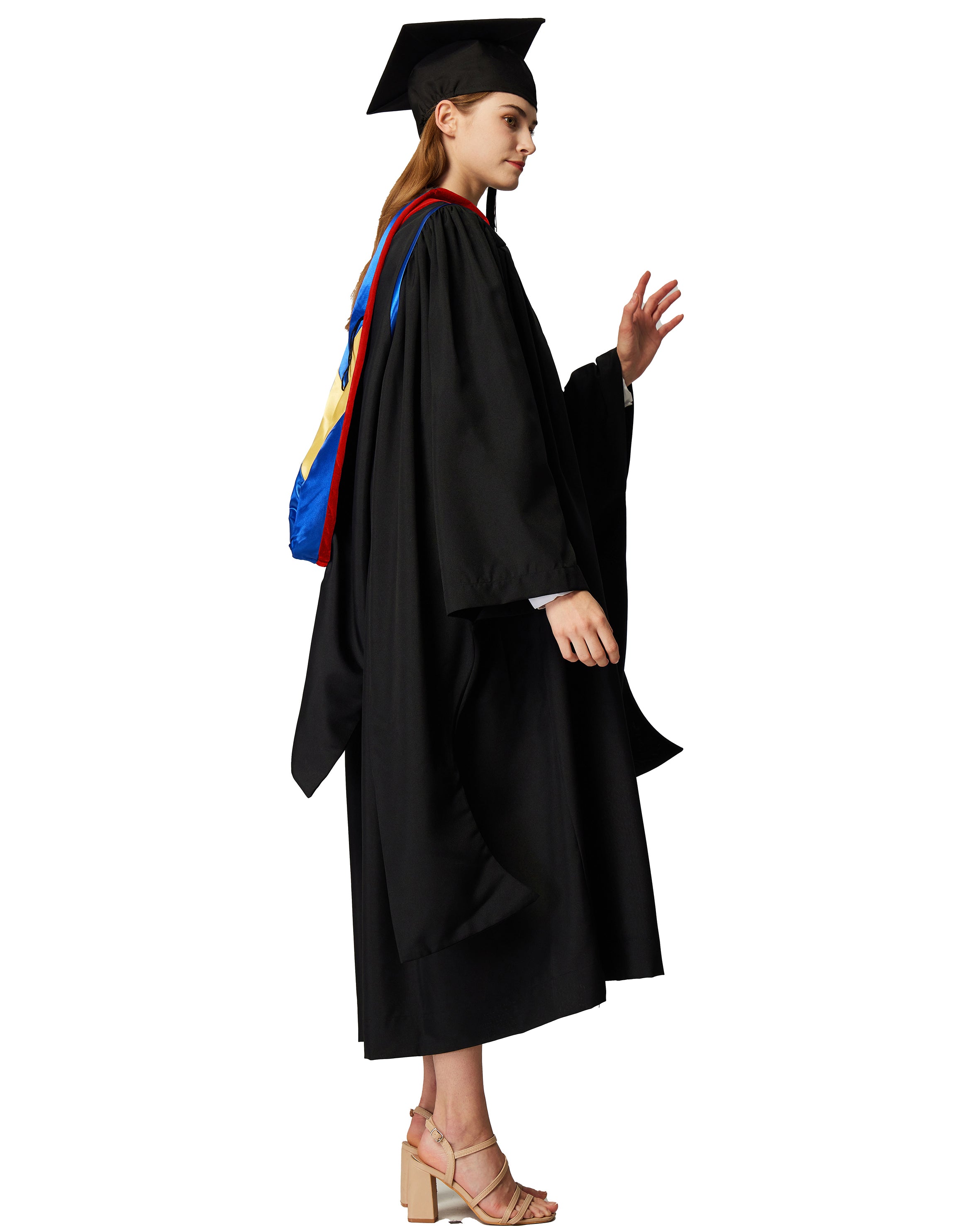 MyGradDay Unisex Master Graduation Gown Cap and Hood Master Regalia with 2026 Tassel