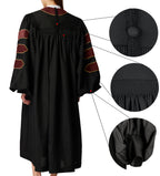 MyGradDay Unisex Deluxe Doctor of Divinity Clergy Robes  Doctorate pulpit robes with Gold Piping Available for Customization