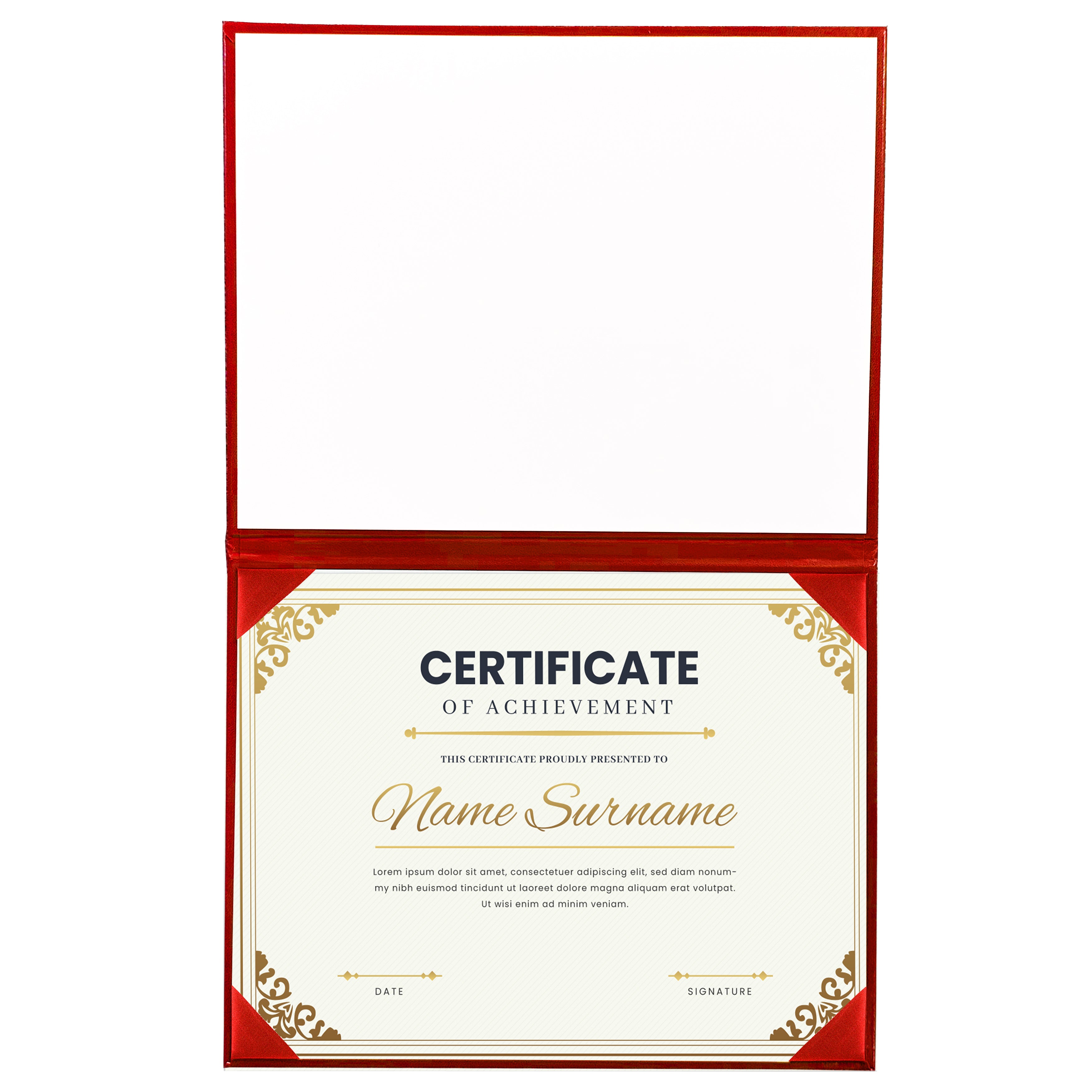 Smooth Graduation Diploma Cover Certificate Holder 8 1/2" x 11" Tent Style
