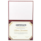 Smooth Graduation Diploma Cover Certificate Holder 8 1/2" x 11" Tent Style