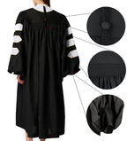 MyGradDay Unisex Deluxe Doctor of Divinity Clergy Robes  Doctorate pulpit robes with Gold Piping Available for Customization