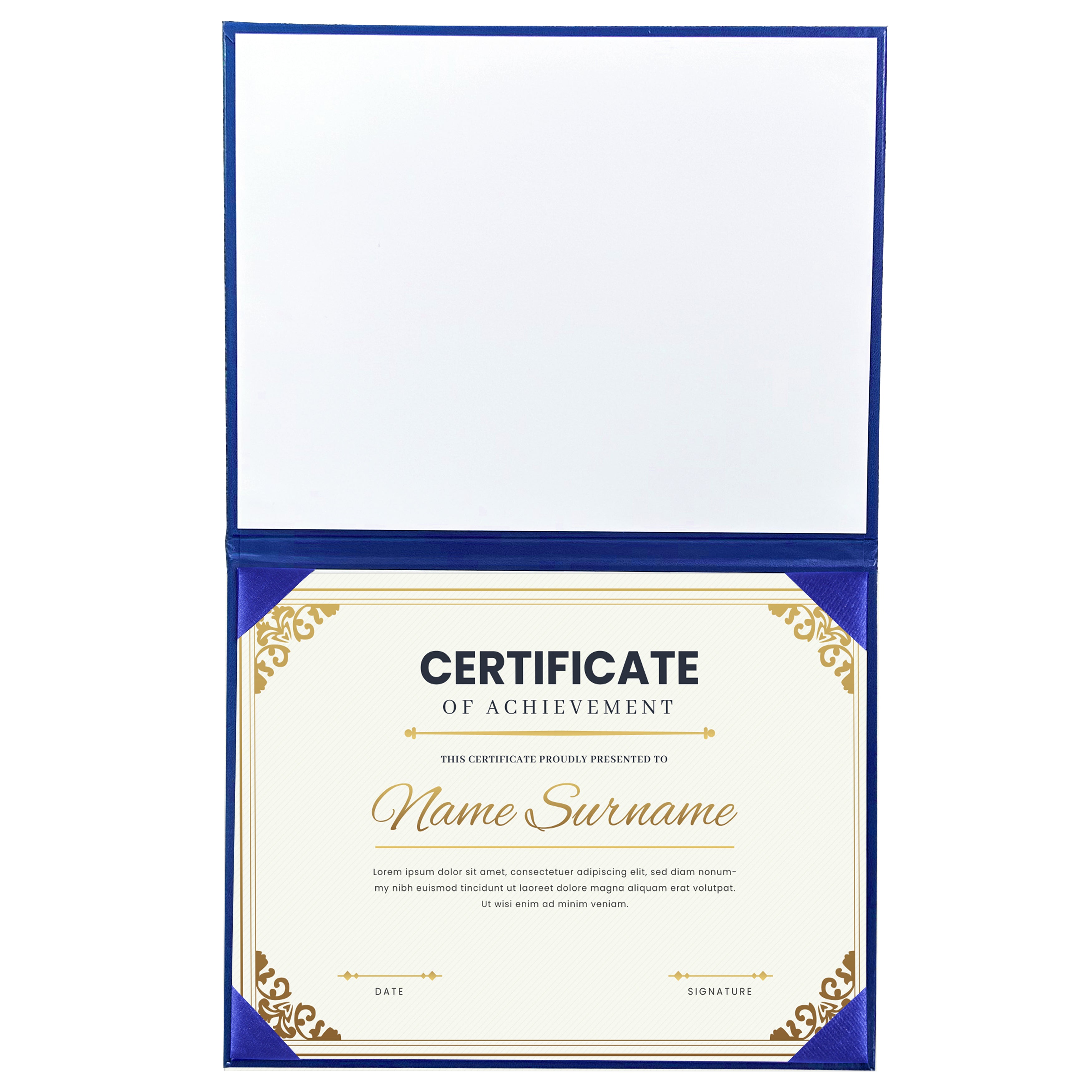 Smooth Graduation Diploma Cover Certificate Holder 8 1/2" x 11" Tent Style