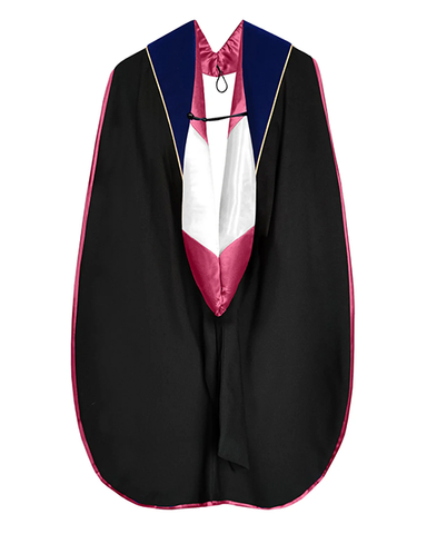 Deluxe Doctoral Graduation Hood with Gold Piping or NO piping