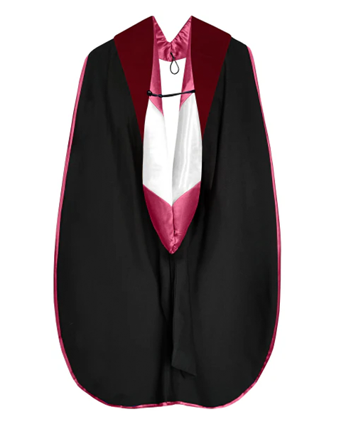 Deluxe Doctoral Graduation Hood with Gold Piping or NO piping