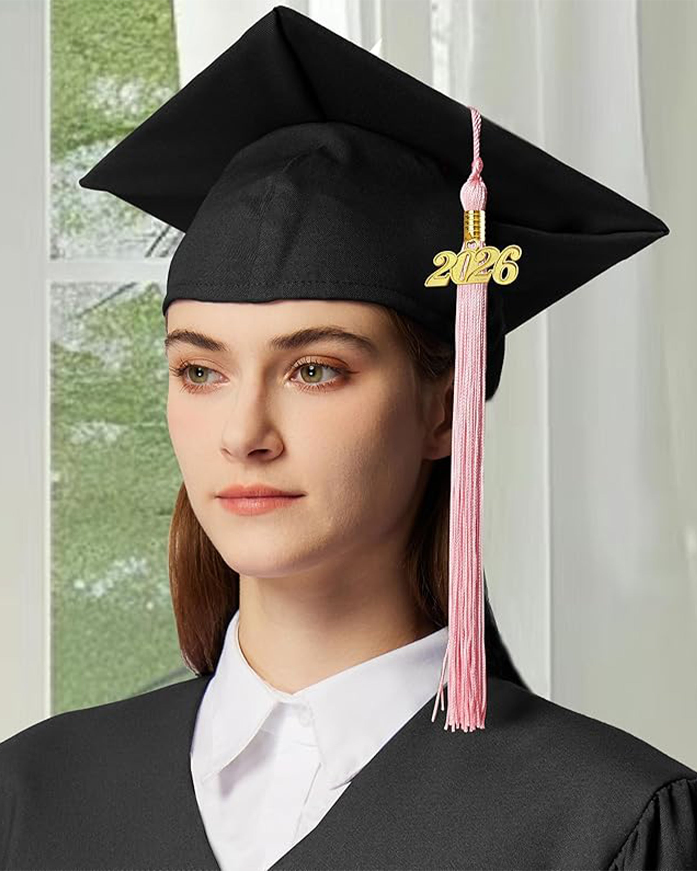 MyGradDay Unisex Adult Matte Graduation Cap with Tassel 2026 Year Charm