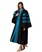 Deluxe Doctoral Graduation Gown|Graduation Regalia|PHD Gown with Gold Piping
