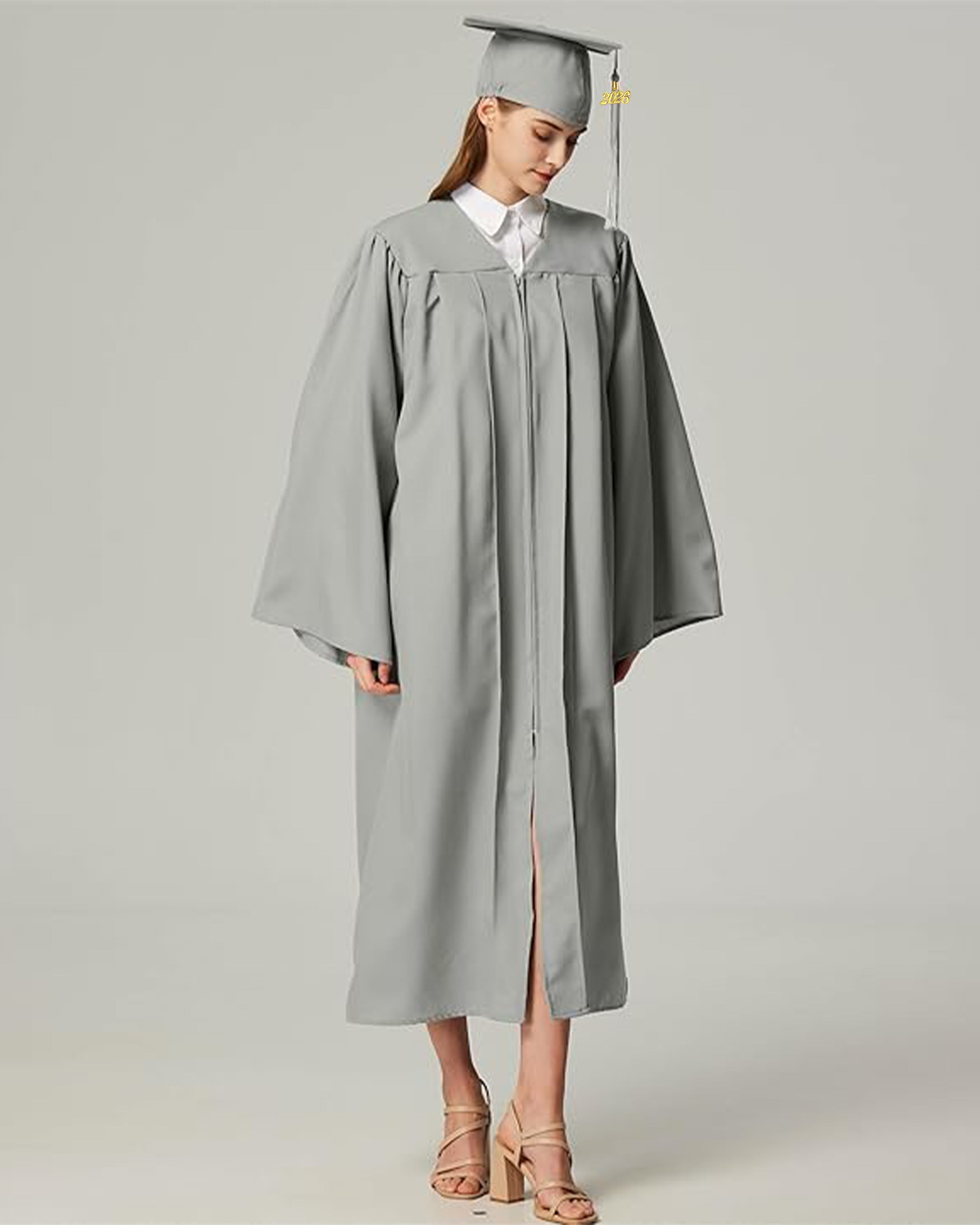 Unisex Matte Graduation Cap & Gown with Tassel 2026 Year Charm ( Rich Color )