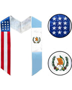 Mixed Flag Graduation Stole  For International Graduates  (USA + International)