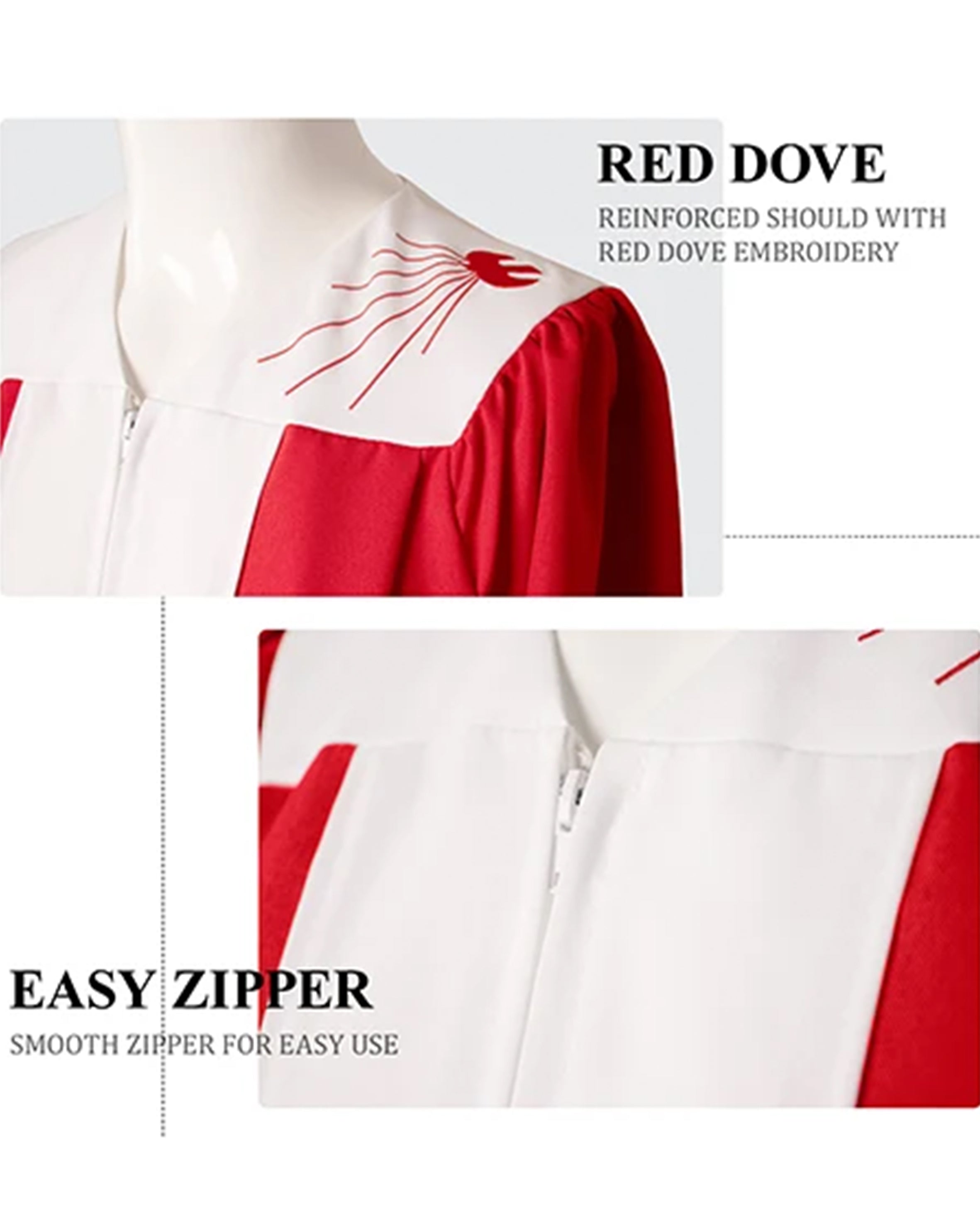 Unisex Wholesale Choir Robe with Embroidery Dove On The Shoulder MyGradDay