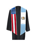 Mixed Flag Graduation Stole  For International Graduates  (USA + International)