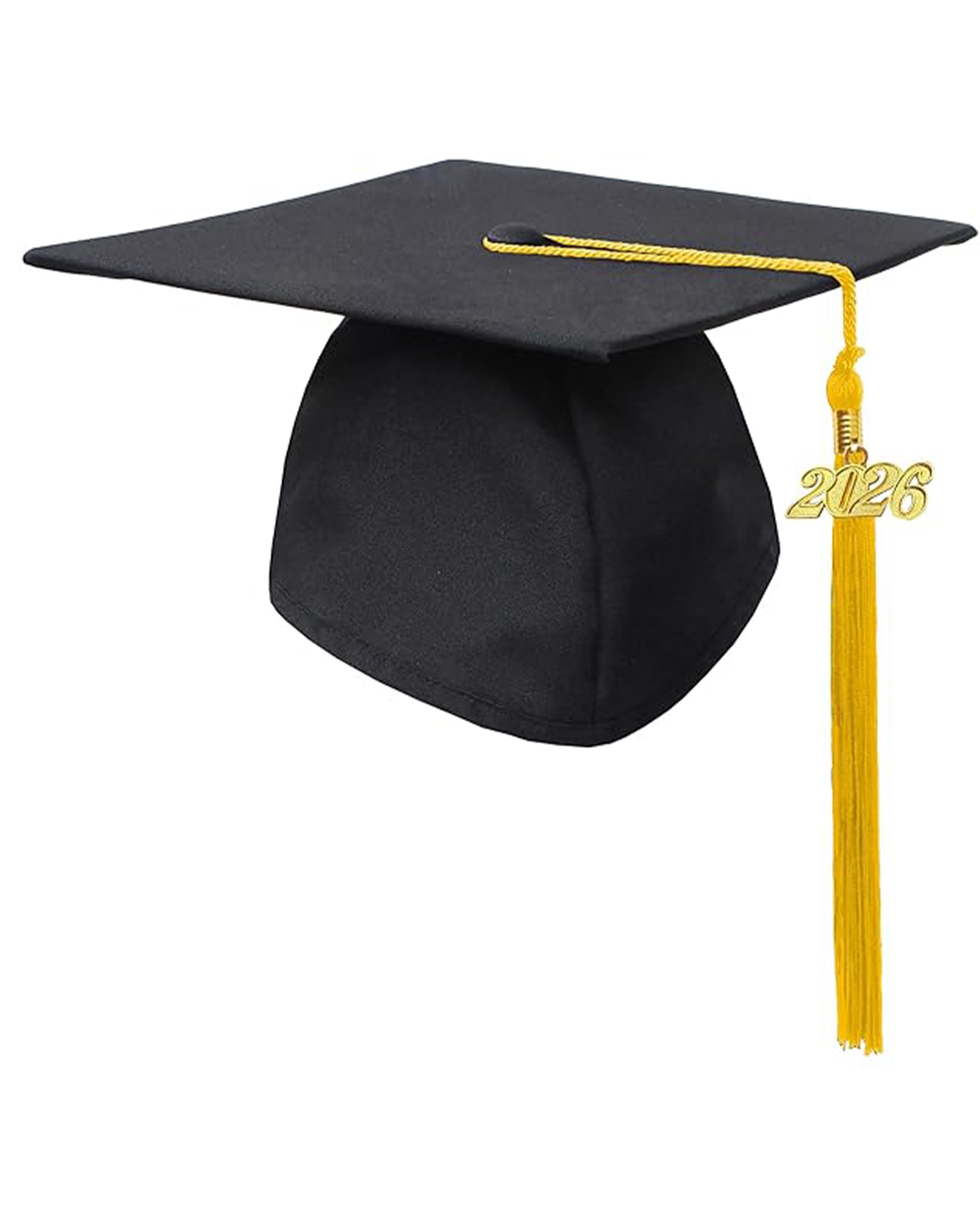 MyGradDay Unisex Adult Matte Graduation Cap with Tassel 2026 Year Charm