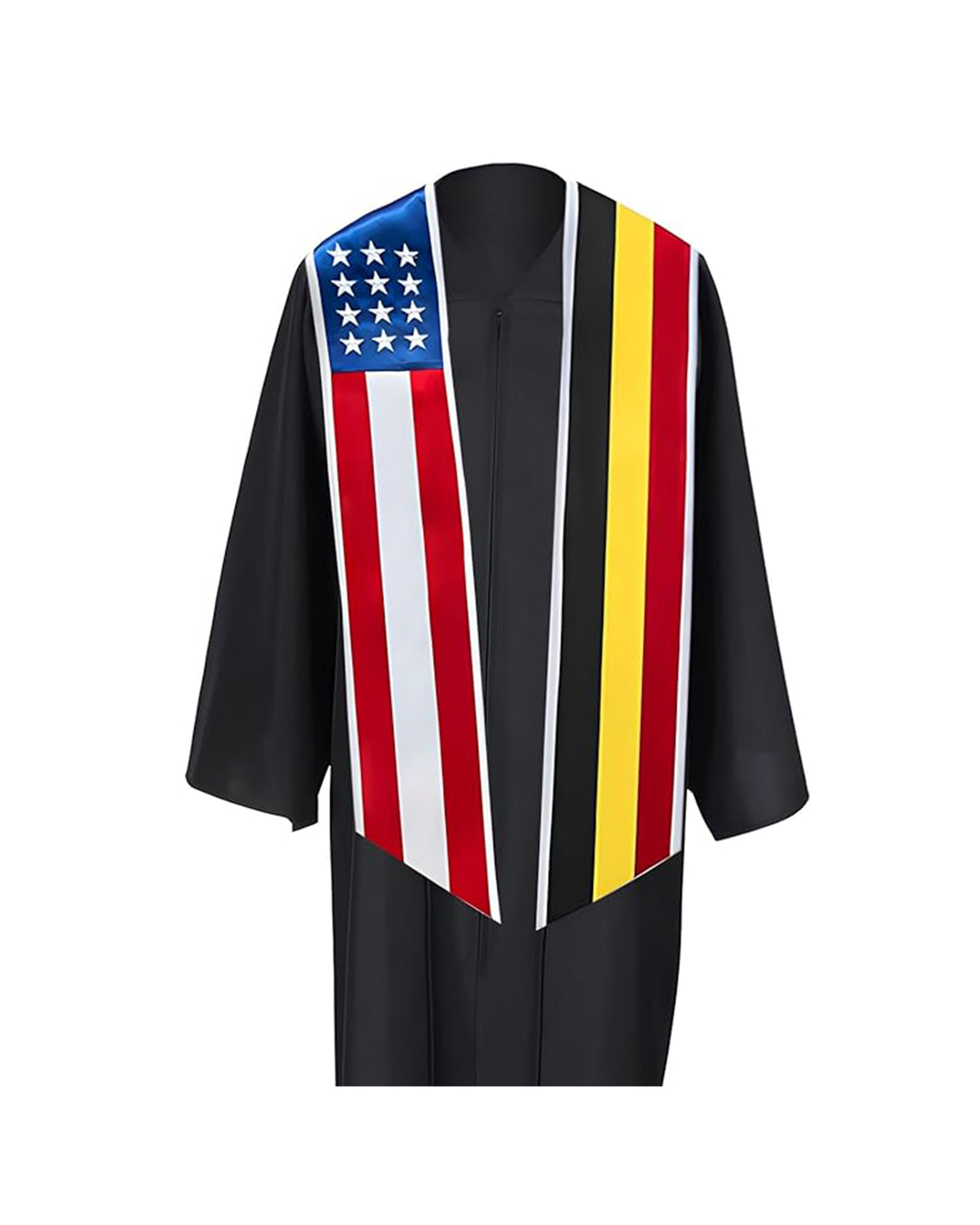 Mixed Flag Graduation Stole  For International Graduates  (USA + International)