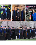 Deluxe Doctoral Graduation Gown with No Piping and Doctoral Tam Package ( Rich Color )