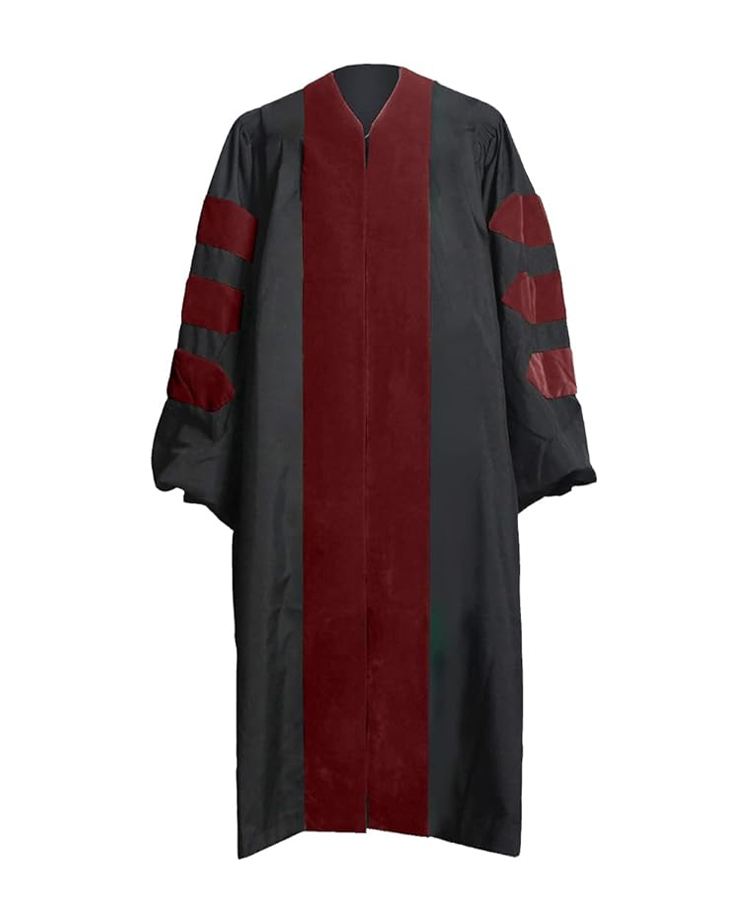 Deluxe Doctoral Graduation Gown with No Piping | Graduation Regalia | PHD Gown