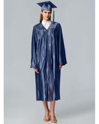 Unisex Shiny Graduation Cap and Gown with Tassel 2026 Year Charm ( Rich Color )