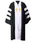 MyGradDay Unisex Deluxe Doctor of Divinity Clergy Robes  Doctorate pulpit robes with Gold Piping Available for Customization