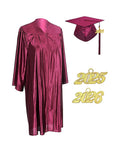 Unisex Shiny Graduation Gown and Cap with Tassel 2026 Year Charm MyGradDay