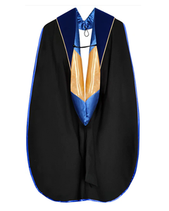 Deluxe Doctoral Graduation Hood with Gold Piping or NO piping