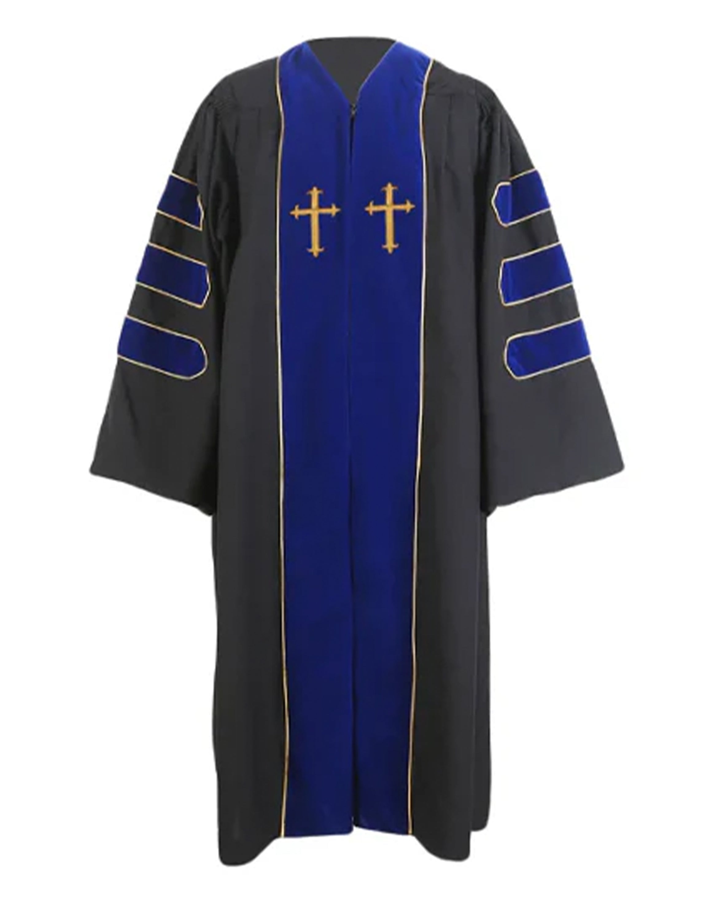 Customized Unisex Deluxe Doctor of Divinity Clergy Robes | Doctorate pulpit robes with Gold Piping MyGradDay