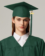 MyGradDay Unisex Adult Matte Graduation Cap with 2024 2025 Tassel Year Charm for High School & Bachelor