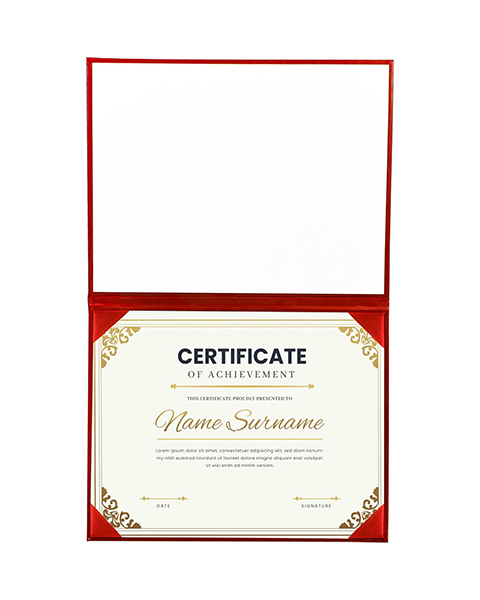 Smooth Leather Graduation Diploma Cover ( Tent Style-No printing ) Certificate Holder 8 1/2"x11"