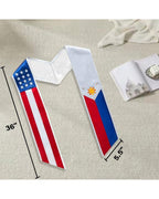 Mixed Flag Graduation Stole  For International Graduates  (USA + International)