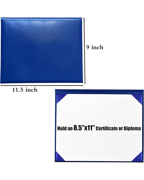 Smooth Leather Graduation Diploma Cover ( Tent Style-No printing ) Certificate Holder 8 1/2"x11"