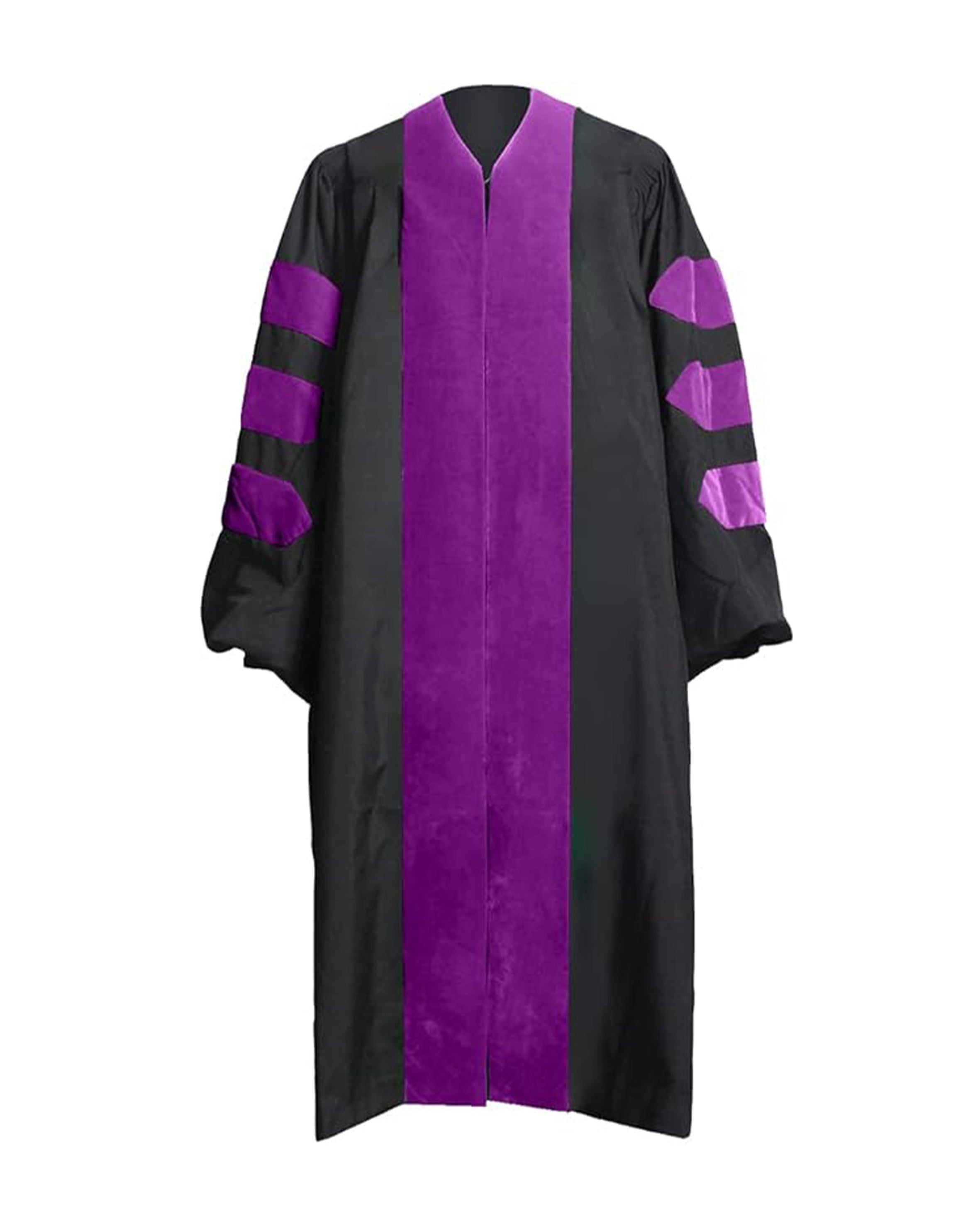 Deluxe Doctoral Graduation Gown with No Piping | Graduation Regalia | PHD Gown