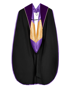 Deluxe Doctoral Graduation Hood with Gold Piping