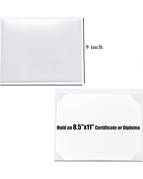 Smooth Leather Graduation Diploma Cover ( Tent Style-No printing ) Certificate Holder 8 1/2"x11"