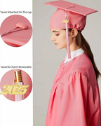 MyGradDay Unisex Adult Matte Graduation Cap with 2024 2025 Tassel Year Charm for High School & Bachelor