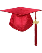 MyGradDay Unisex Adult Shiny Graduation Cap with 2024+2025 Tassel Year Charm