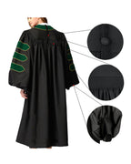 MyGradDay Unisex Deluxe Doctor of Divinity Clergy Robes  Doctorate pulpit robes with Gold Piping Available for Customization