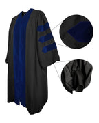 Deluxe Doctoral Graduation Gown with No Piping and Doctoral Tam Package ( Rich Color )