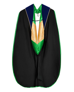 Deluxe Doctoral Graduation Hood with Gold Piping or NO piping