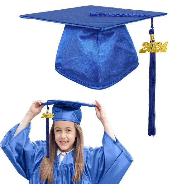 Shiny Preschool and Kindergarten Graduation Gown & Cap Tassel with 2024