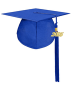 MyGradDay Unisex Adult Matte Graduation Cap with 2024 2025 Tassel Year Charm for High School & Bachelor