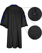 Deluxe Doctoral Graduation Gown with No Piping and Doctoral Tam Package ( Rich Color )