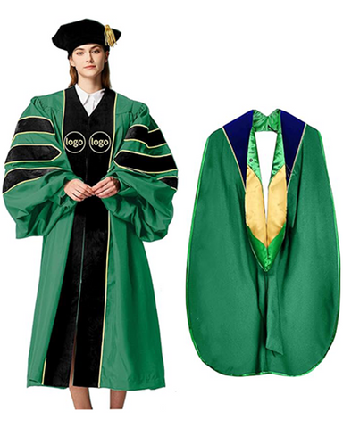 Customized Doctoral Graduation Gown Hood & Tam 8S